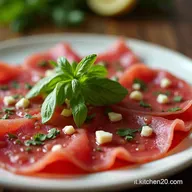 Carpaccio di Bresaola con Salsa alla Rucola Freschissima in 15 Minuti