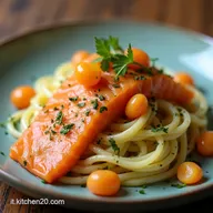 Insalata di Ceci con Salmone e Melone Freschezza Estiva Mediterranea