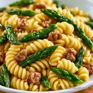 Pasta Asparagi e Salsiccia Veloce Cremosa