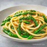 Pasta Asparagi Selvatici e Mollica per 2