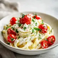 Pasta con Ricotta e Pomodorini Cremosa