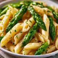 Penne Asparagi e Panna Cremose