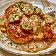 Pollo Ai Funghi Cremoso in Padella