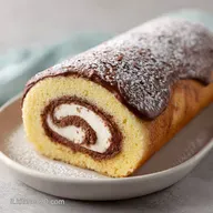 Rotolo alla Nutella Soffice: Pasta Biscotto per 9 Porzioni