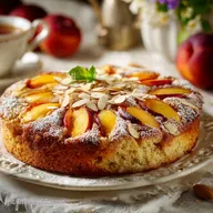 Torta soffice con pesche e mandorle la ricetta umida perfetta per la colazione