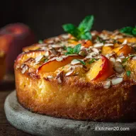 Torta soffice pesche e mandorle ricetta estiva facile e umida