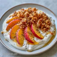 Yogurt Bowl con Pesche e Granola in 10 Minuti