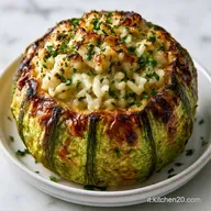 Zucchine Tonde Ripiene Di Riso per 4