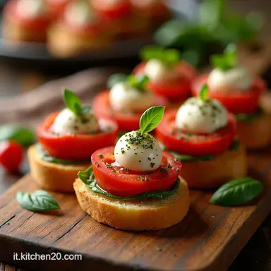 Bruschette Caprese Express Il Party Perfetto Facile e Delizioso Scheda ricetta