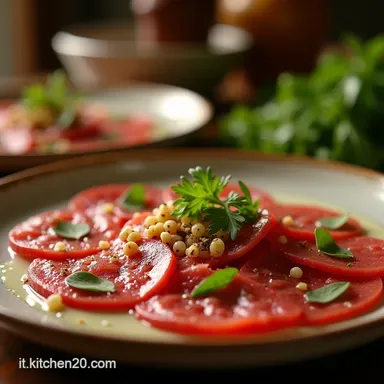 Carpaccio di Bresaola con Salsa alla Rucola Freschissima in 15 Minuti Scheda ricetta