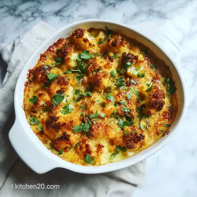 Ricetta di Cavolfiore Gratinato al Forno per 4 Porzioni Scheda ricetta