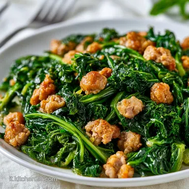 Ricetta di Cavolo Nero e Salsiccia per 4 Scheda ricetta