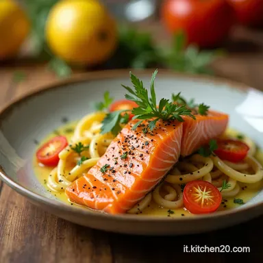 Copenhagen Colorata Insalata di Salmone Un Viaggio di Colori Scheda ricetta