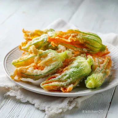 Fiori di Zucca Ripieni: Croccanti e con Ricotta per 4 Persone Scheda ricetta