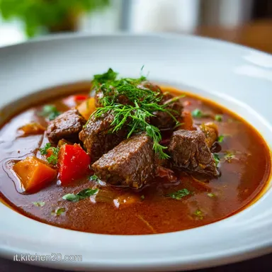 Gulash di Carne Ungherese per 4 Servizi Scheda ricetta