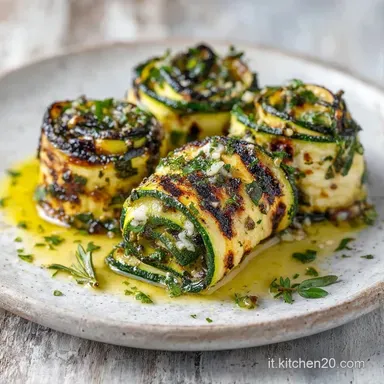 Involtini Zucchine Grigliate Vegan per 4 Scheda ricetta