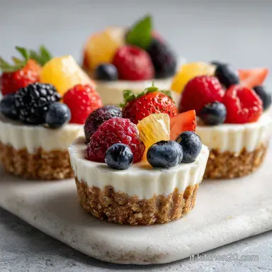 Mini Cheesecake alla Frutta Senza Cottura per 12 Scheda ricetta