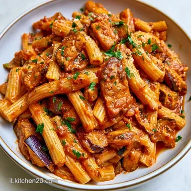 Pasta Con Melanzane per 4 Persone Scheda ricetta