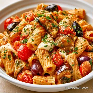 Pasta Fredda con Melanzane e Mozzarella Scheda ricetta