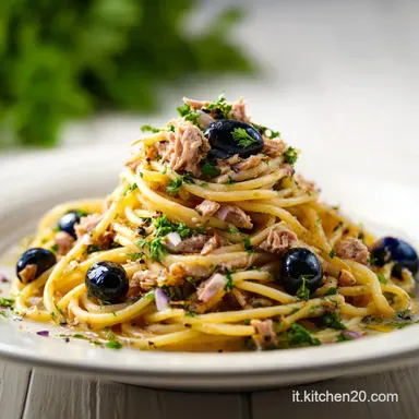 Pasta Tonno e Olive in 15 Minuti Scheda ricetta