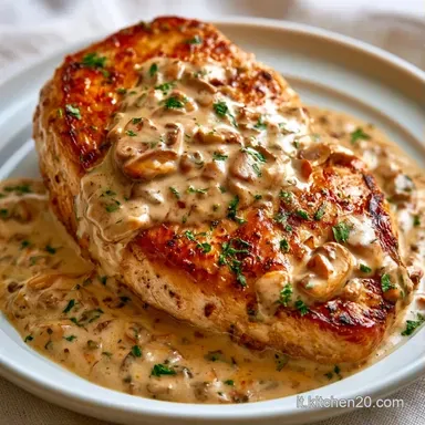 Pollo Ai Funghi Cremoso per 4 Persone Scheda ricetta