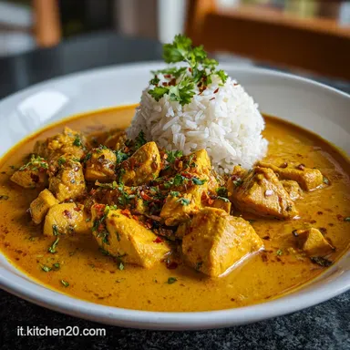 Pollo al Curry Latte di Cocco per 4 Porzioni Scheda ricetta