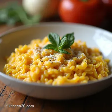 Risotto alla Zucca Cremoso e Perfetto Il Segreto della Mantecatura Perfetta Scheda ricetta