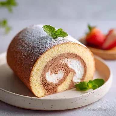 Rotolo alla Nutella Soffice: Pasta Biscotto per 9 Porzioni Scheda ricetta