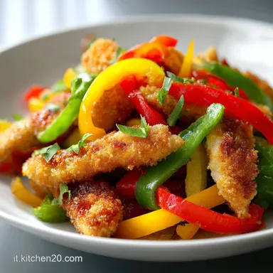 Straccetti di Pollo ai Peperoni: Ricetta Cremosa per 4 Persone Scheda ricetta