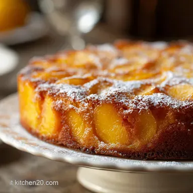 Torta soffice pesche e mandorle ricetta estiva facile e umida Scheda ricetta