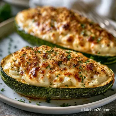 Zucchine Ripiene Al Forno Vegetariane per 6 Scheda ricetta