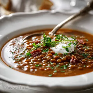 Zuppa di lenticchie la ricetta cremosa della tradizione italiana Scheda ricetta