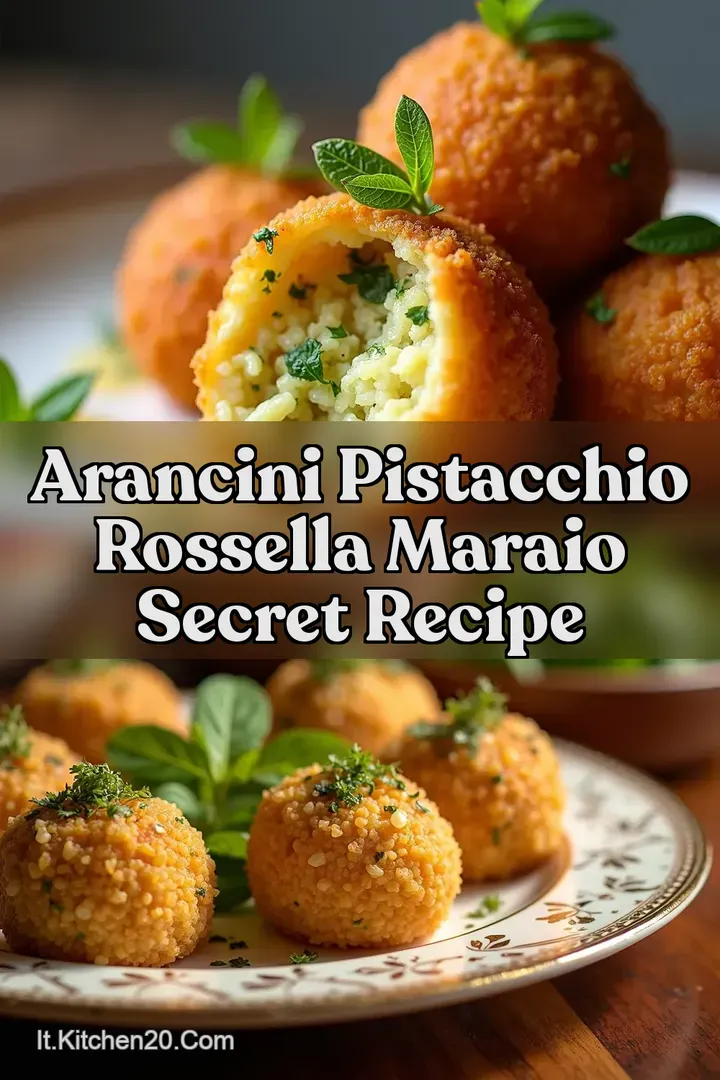 Arancini Pistacchio Rossella Maraio Secret Recipe