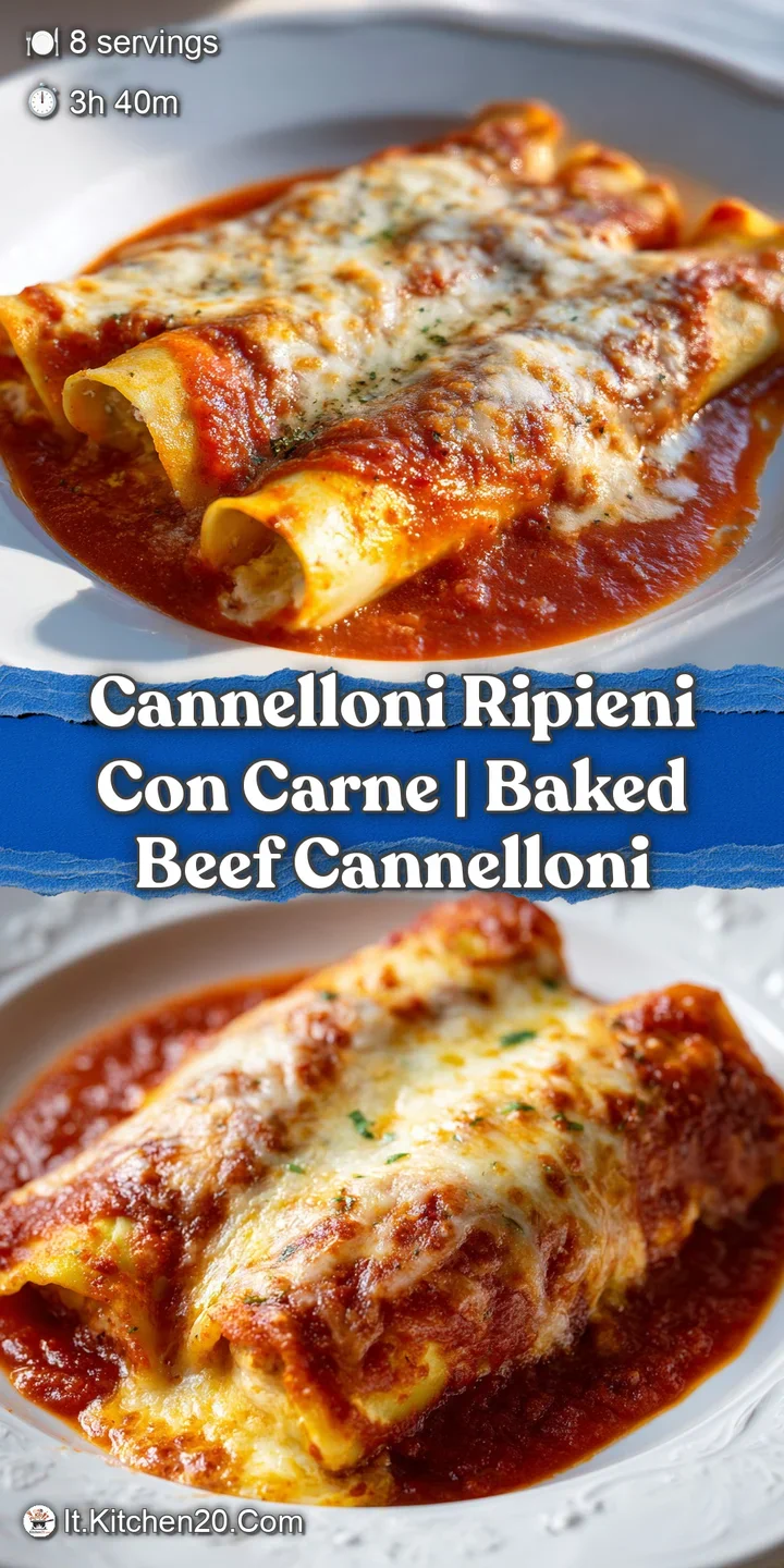 Primo piano di cannelloni filanti con formaggio fuso, salsa rossa vellutata e bordi croccanti che invitano all'assaggio.