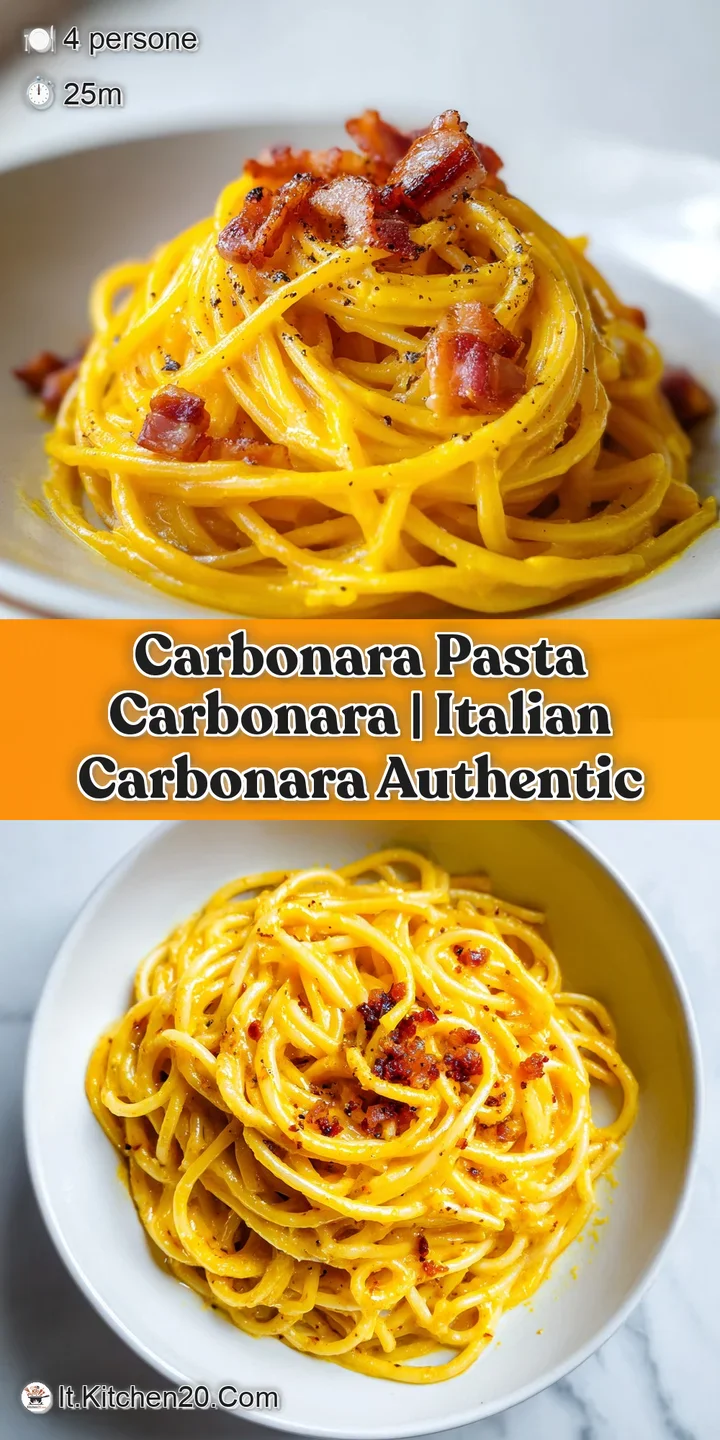 Close-up of silky egg-based sauce coating al dente noodles with glistening bits of fried pork and black pepper.