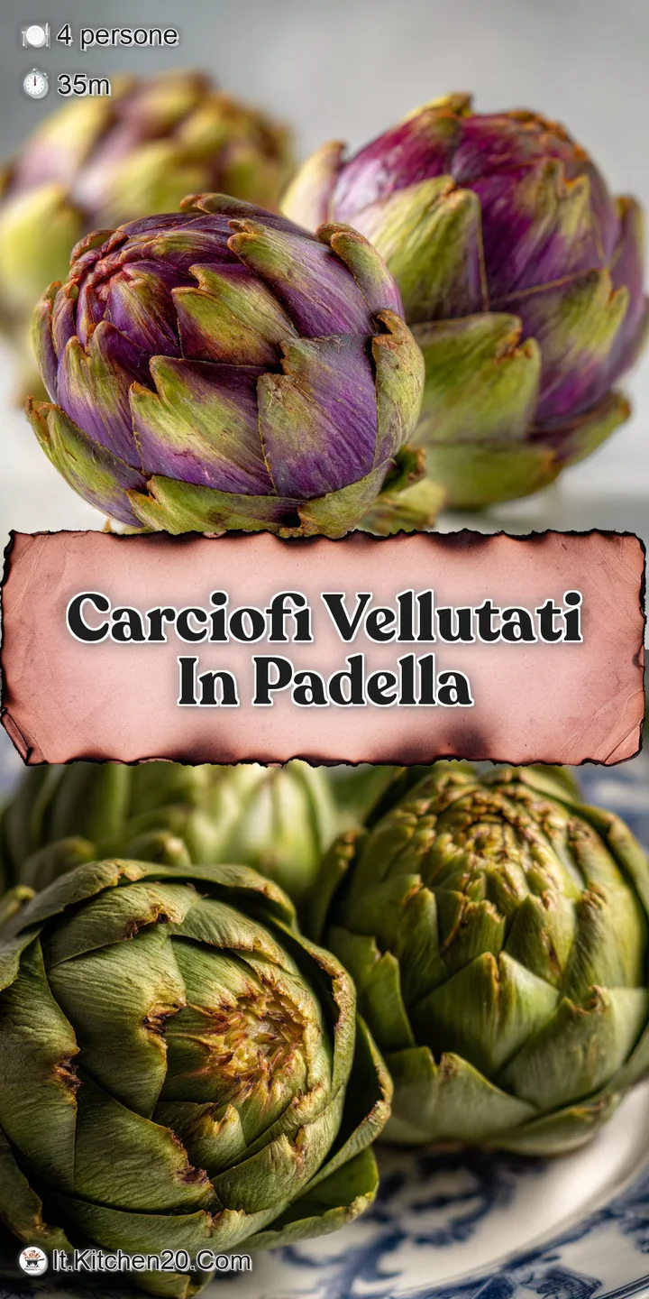 Close-up view of tender artichoke pieces, glistening with olive oil, showing soft texture and browned edges, a textural de...