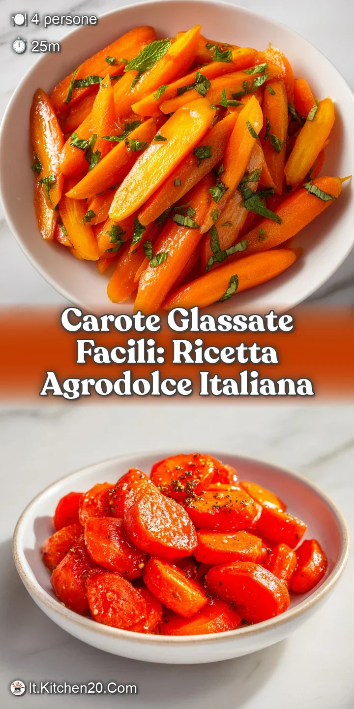 Close-up reveals textures: Shiny, glazed carrots, warm orange, lightly browned edges; honey coating pools on each piece.