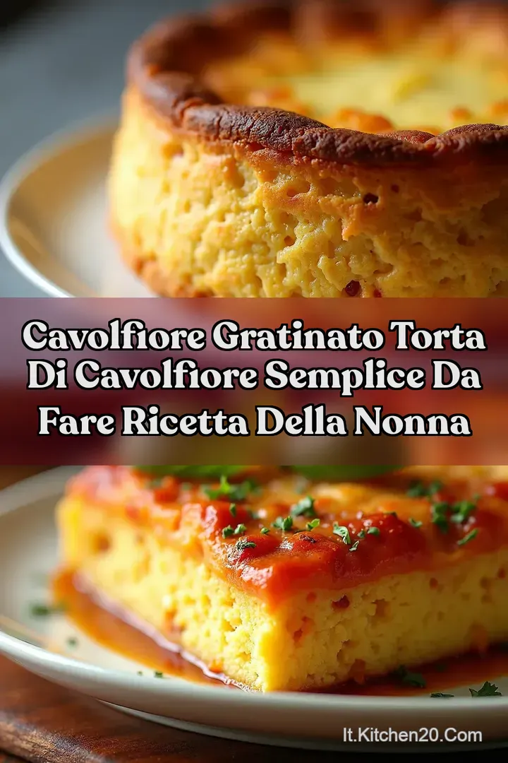 Cavolfiore gratinato Torta di cavolfiore semplice da fare ricetta della nonna