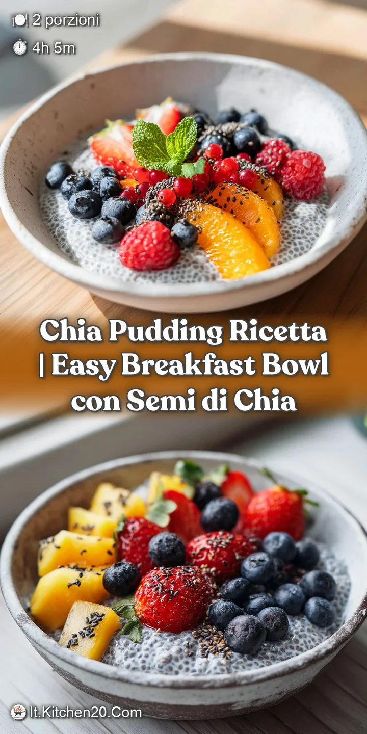 Close-up of smooth, pale chia pudding with juicy mango cubes and a sprinkle of coconut flakes.