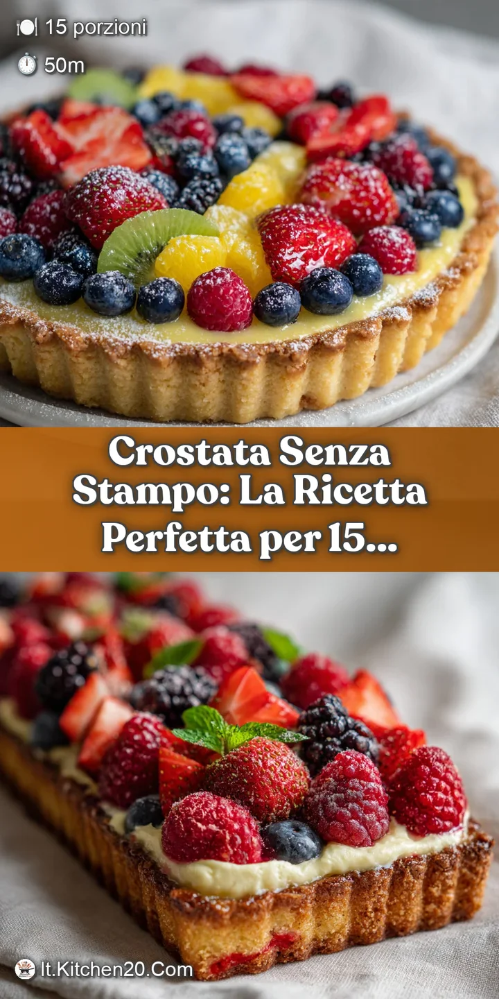 Close-up of fruit-filled crostata slice. Flaky crust and vibrant fruit glistening with glaze invite the viewer to indulge.