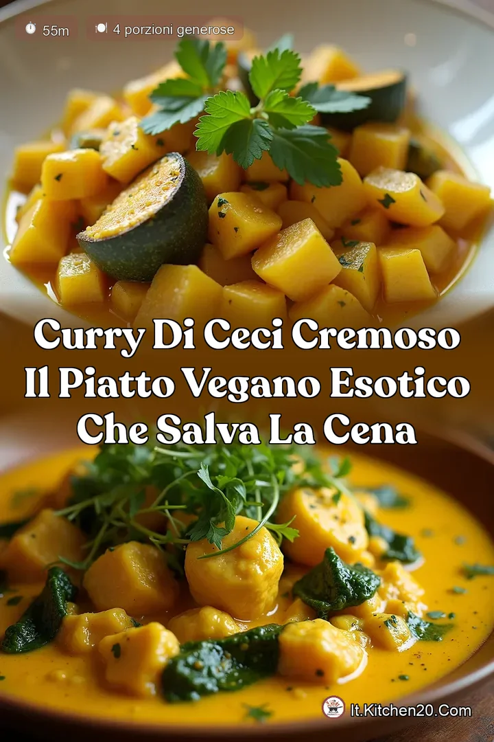 Curry di Ceci Cremoso Il Piatto Vegano Esotico Che Salva la Cena