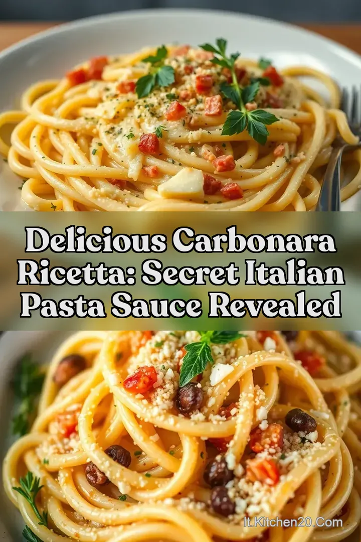 Delicious Carbonara Ricetta: Secret Italian Pasta Sauce Revealed
