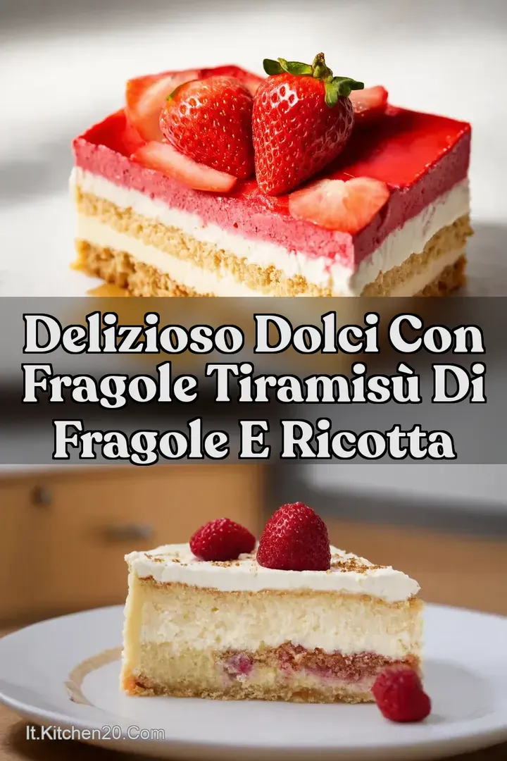 Delizioso Dolci Con Fragole Tiramis&ugrave; di fragole e ricotta