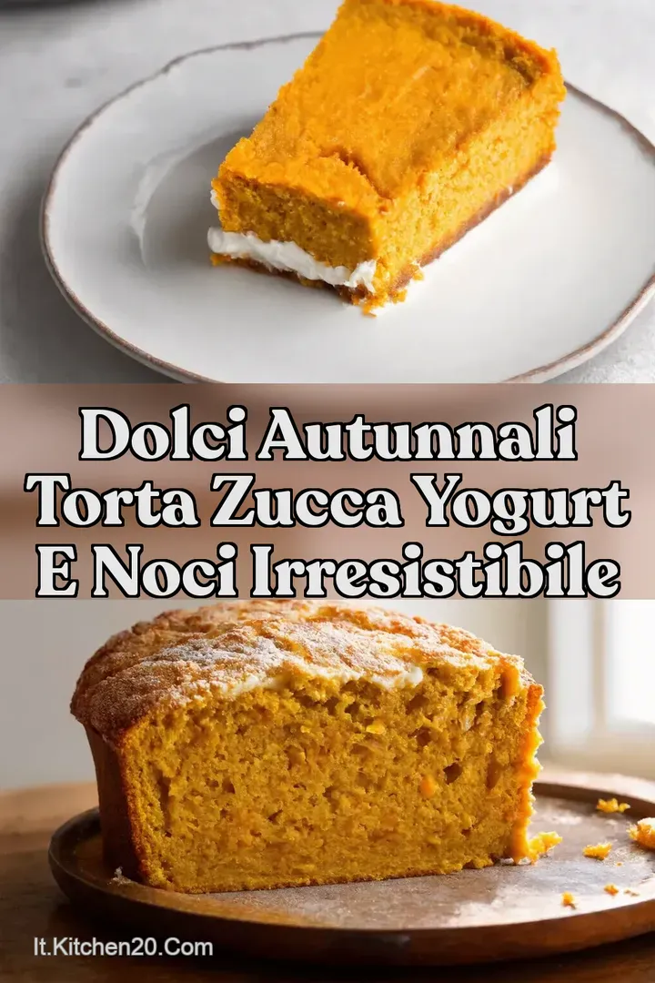Dolci Autunnali Torta Zucca Yogurt e Noci Irresistibile