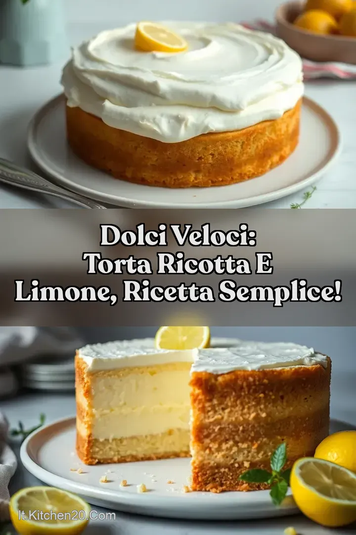 Dolci Veloci: Torta Ricotta e Limone Ricetta Semplice!