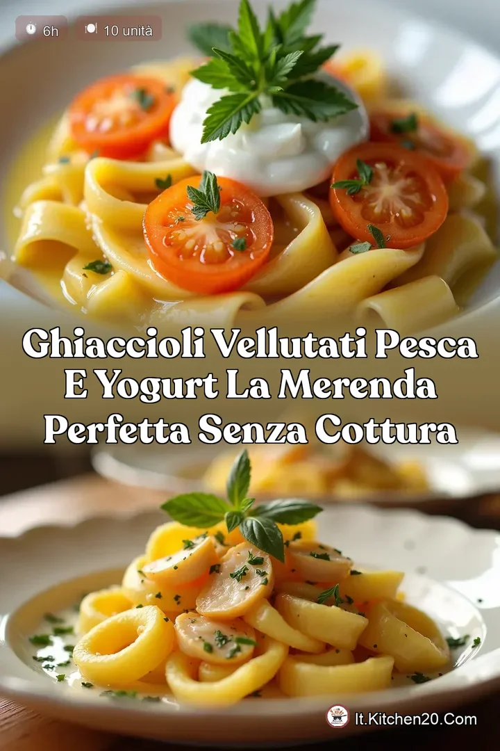 Ghiaccioli Vellutati Pesca e Yogurt La Merenda Perfetta Senza Cottura
