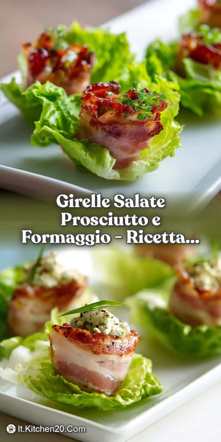 Close-up of flaky, golden-brown pastry spirals filled with savory prosciutto and vibrant green arugula, glistening with ol...