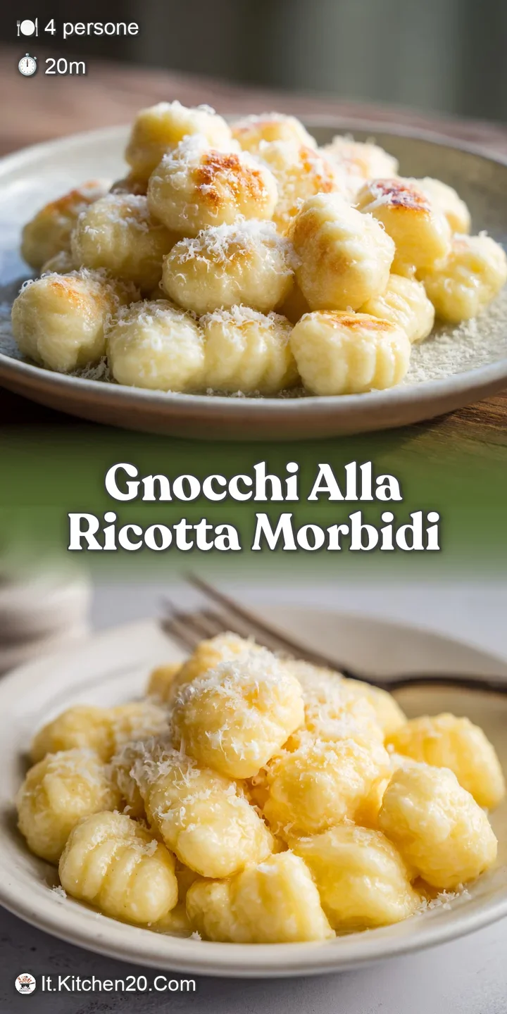 Close-up of soft, plump ricotta gnocchi glistening with a rich tomato sauce, inviting and delicious with visible herbs.