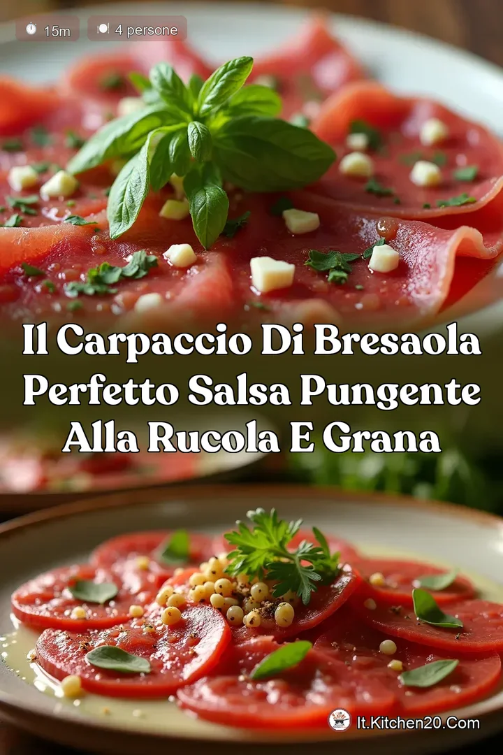 Il Carpaccio di Bresaola Perfetto Salsa Pungente alla Rucola e Grana