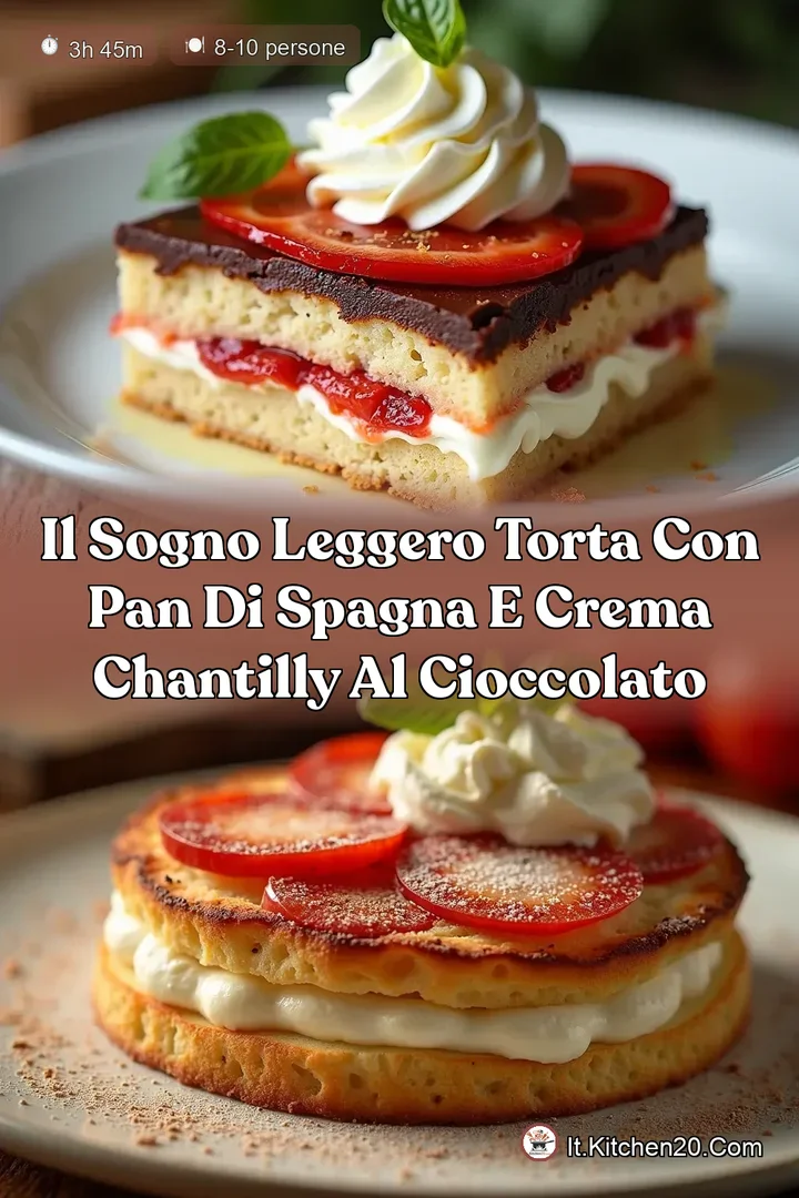 Il Sogno Leggero Torta con Pan di Spagna e Crema Chantilly al Cioccolato